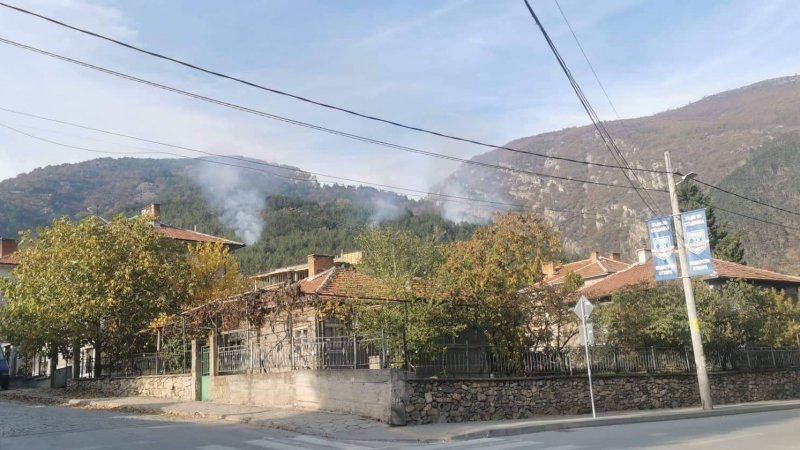 Умишлен палеж: На три места гори Балканът над Карлово СНИМКИ