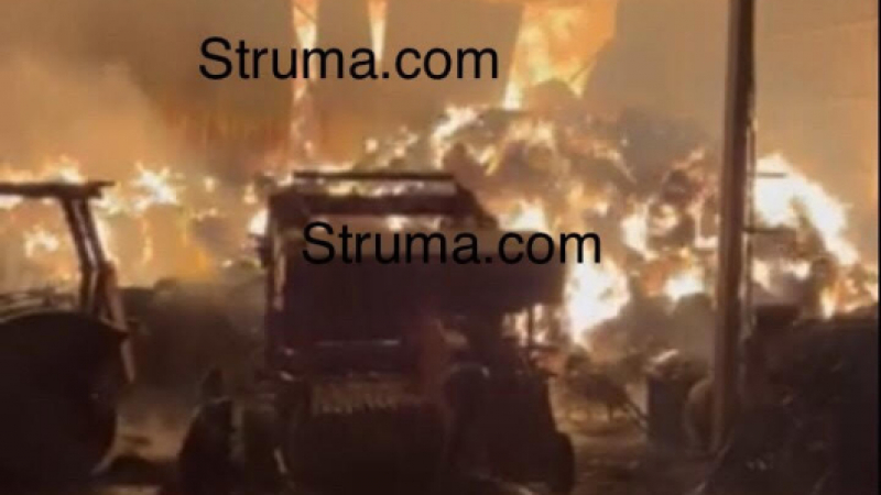 Подпалиха украински фермери в Петрич, щетите са огромни СНИМКИ