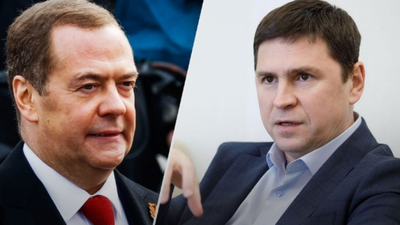 Медведев яростно се нахвърли на Подоляк заради Крим, но получи брутален отговор
