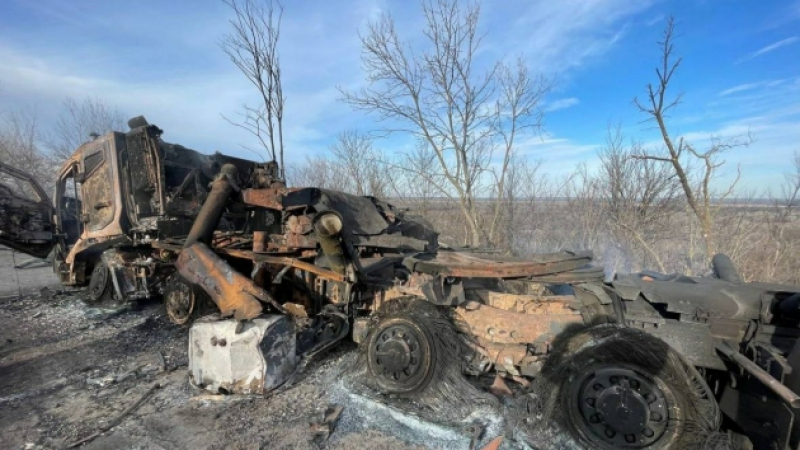 Дрон унищожи първата и единствена РСЗО "Буревой" на Украйна  ВИДЕО