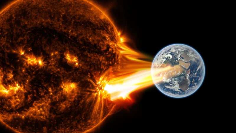 Историческо: Мощно изригване на Слънцето, удари едновременно Земята, Марс и Луната