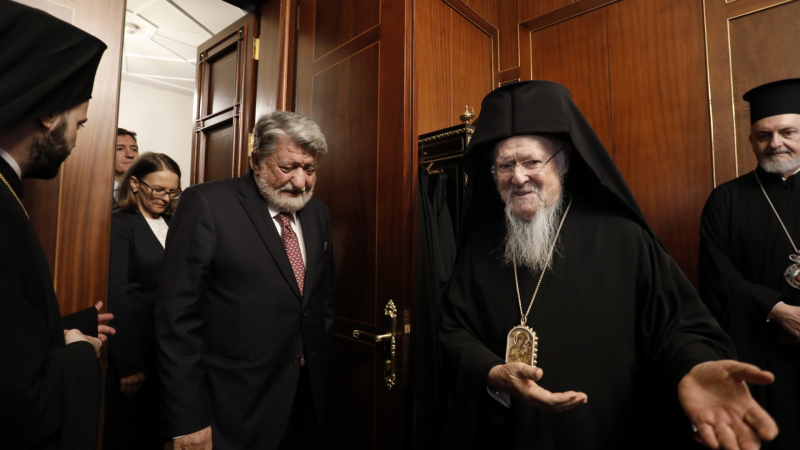 Вселенският патриарх Вартоломей І прие на лична аудиенция председателя на Народното събрание Вежди Рашидов