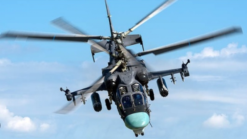 ВИДЕО от войната: Атака на руски хеликоптер Ка-52 по позиции на ВСУ