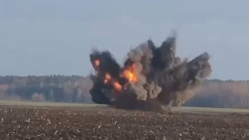 ВИДЕО от войната: Показаха взрива на украинската ракета ЗРК С-300 в Беларус