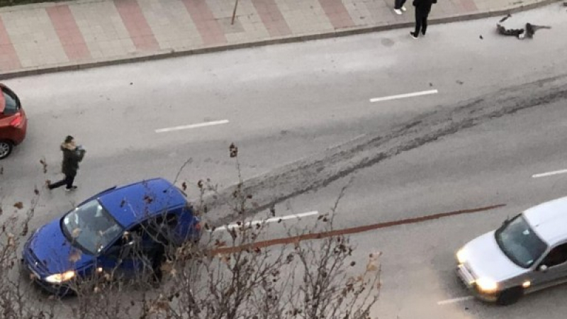 Ужас в Пловдив: Инцидент на 5 метра от бензиностанция! СНИМКИ 