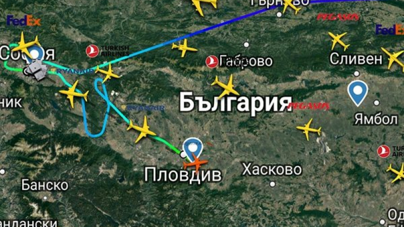 Извънредна ситуация с полетите на летище София заради силния вятър 