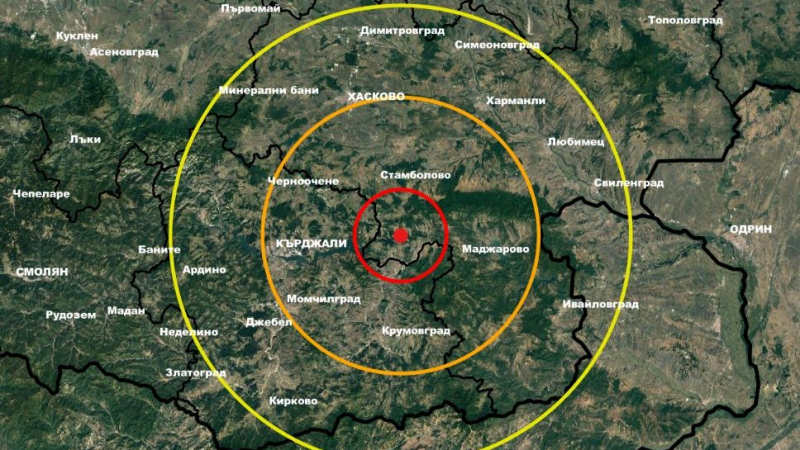 Земетресение разтърси 3 града в България КАРТА
