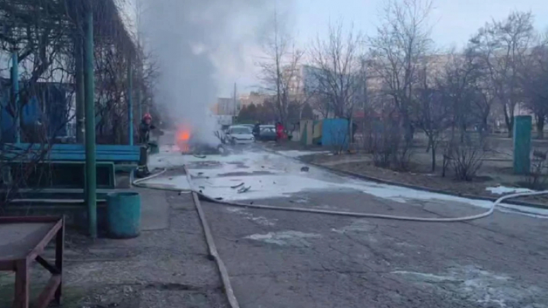 ВИДЕО от войната: Кола с руски колаборационист се взриви в Енергодар