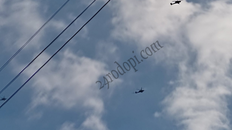 Бойни хеликоптери кръжат над Кърджали, какво се случва?! СНИМКА