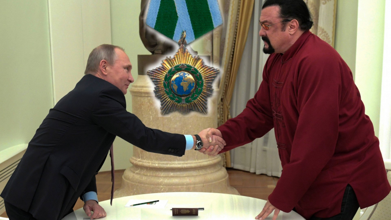  Путин награди Стивън Сегал с ордена на Дружбата - развивал връзките със САЩ
