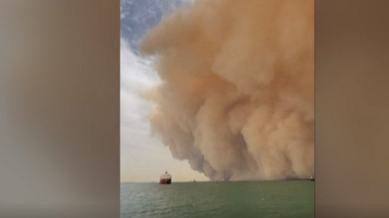 Страшно е: Пясъчна буря сее смърт в Суецкия канал ВИДЕО