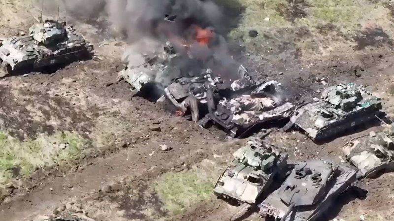 ВИДЕО от войната: Офанзива на Времевския перваз - украинците хвърлят техника на НАТО в битка