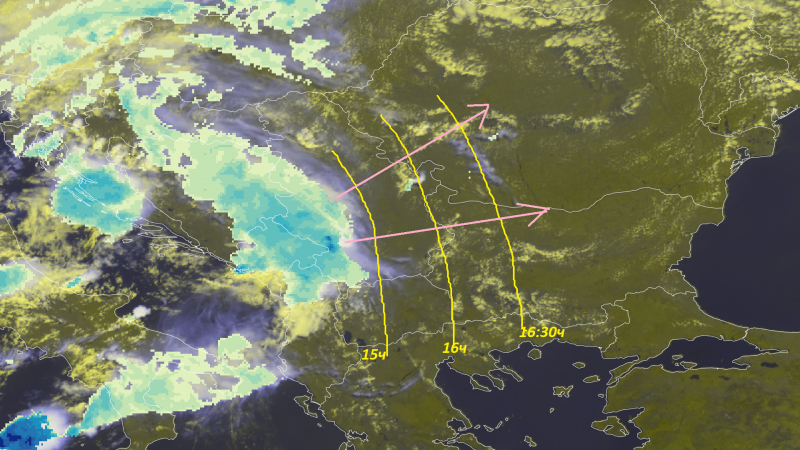 Meteo Balkans: Мощни гръмотевични бури ни връхлитат до минути 