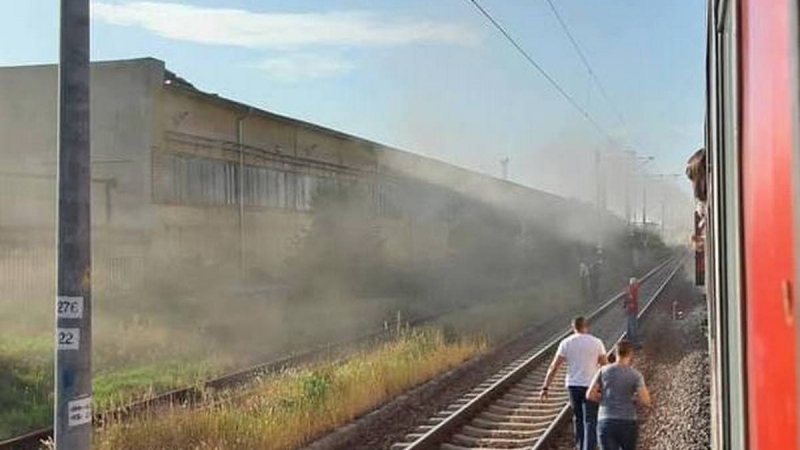 Огнен ужас в Айтос, пътнически влак избухна