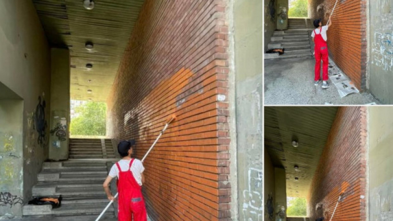 Спипаха в крачка драскач на графити в София, последвалото е изненадващо СНИМКИ