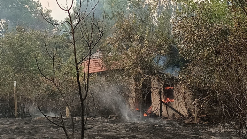 Огненият ад в Хасковско продължава