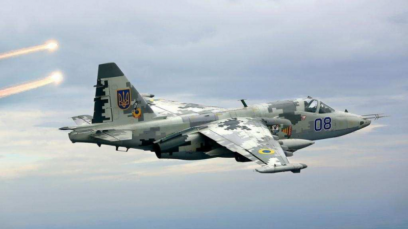 ВИДЕО от войната: Украински Су-25 е свален край Работино