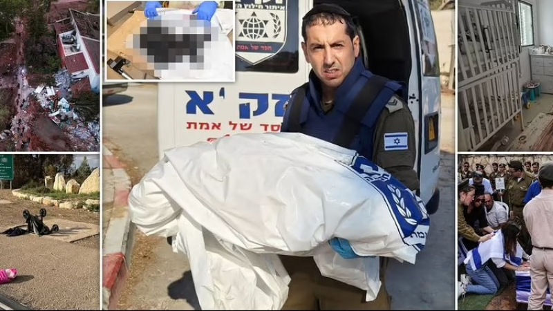 СНИМКИ 18+ от ада на Хамас: Терористите разпорили корема на жена, за да извадят и убият бебето й