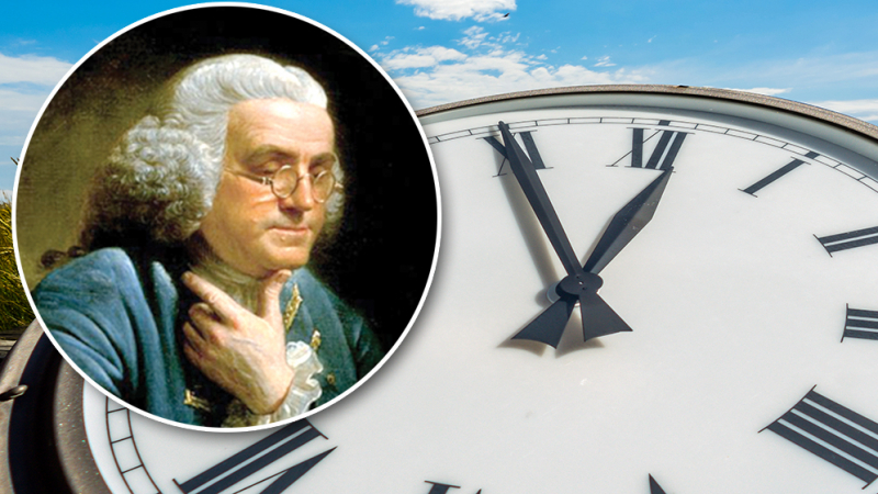На шега Бенджамин Франклин предложил смяната на часовото време през 1784 г.