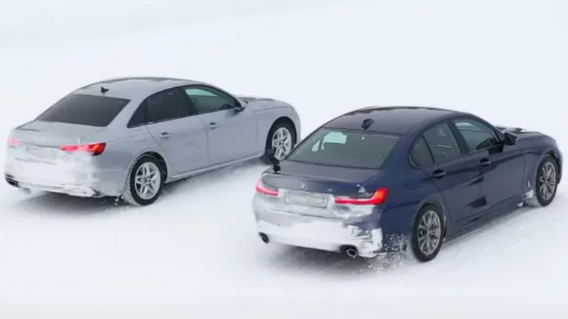 Audi с предно предаване срещу BMW със задно: Коя кола се движи по-добре в сняг? ВИДЕО