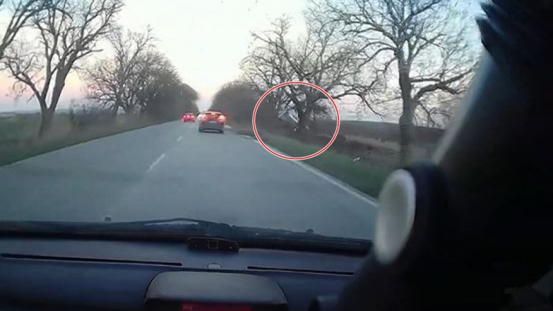 На косъм от инцидент: Шофьор на Голф сътвори зрелищна каскада край плевенско село ВИДЕО