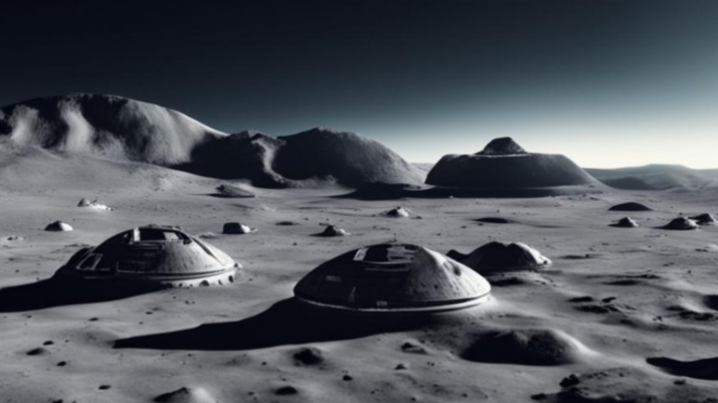 Уфолог откри загадъчни извънземни структури на Луната СНИМКИ