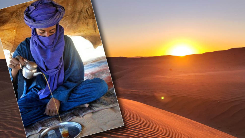 В пустинята Сахара чаят на туарегите има пяна като бира 