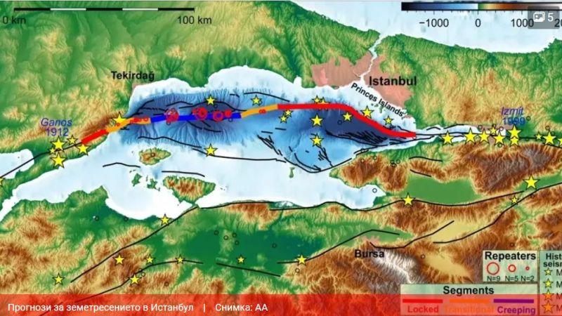 Мраморно море се разтърси, 4 сценария за земетресение в Истанбул КАРТА 