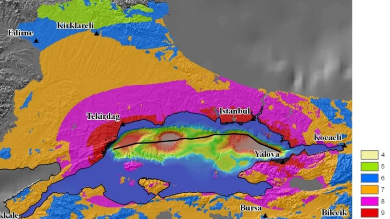Турция на нокти в очакване на смъртоносен трус до Мраморно море КАРТИ