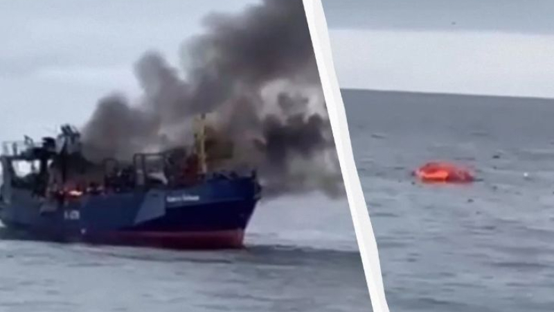 Фатален сакатлък: Руснаци потопиха с ракета свой траулер в Балтийско море ВИДЕО 