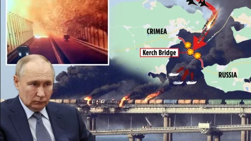 Украйна удря любимия мост на Путин до 100 дни и печели войната в Черно море КАРТИ