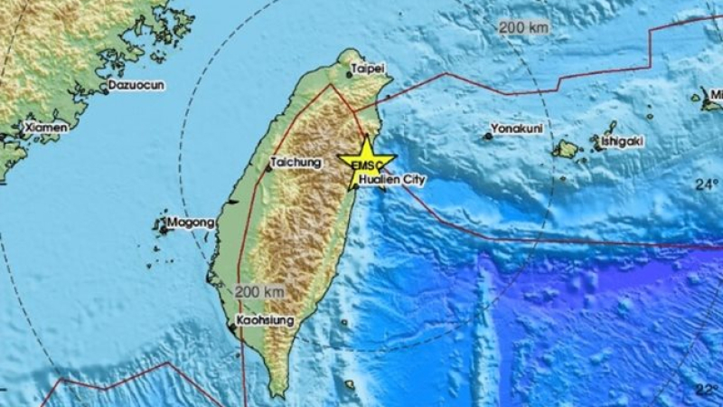 Две мощни земетресения разтресоха Тайван ВИДЕО