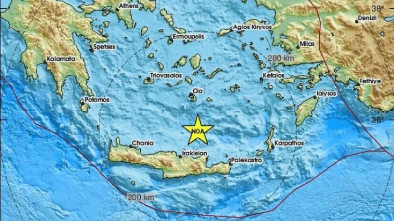 Ново, по-силно земетресение разтърси Крит