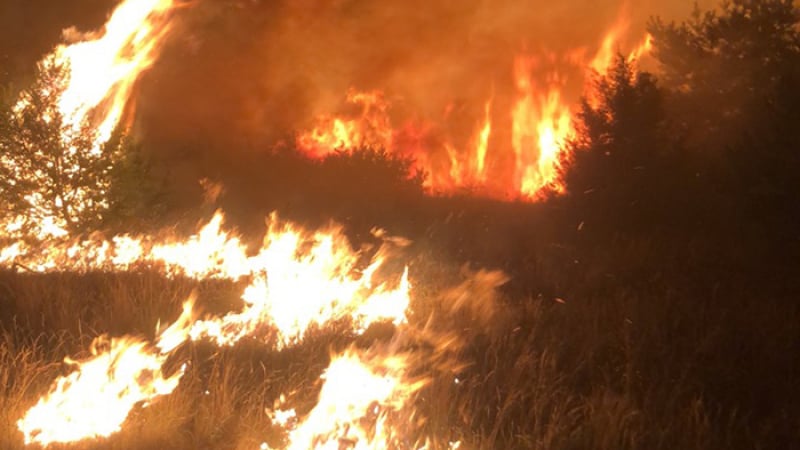 Огненият ад край Стара Загора става все по-голям, тече евакуация 