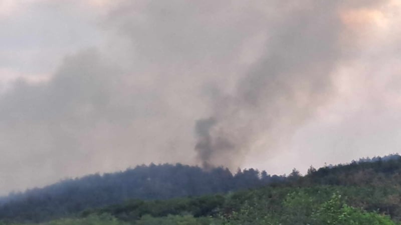 Извънредно: Пожарът в Пловдивско приближава военен склад СНИМКИ