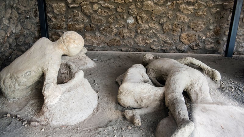 Скелети от Помпей разкриха, че изригването на Везувий е предшествано от друг ужас