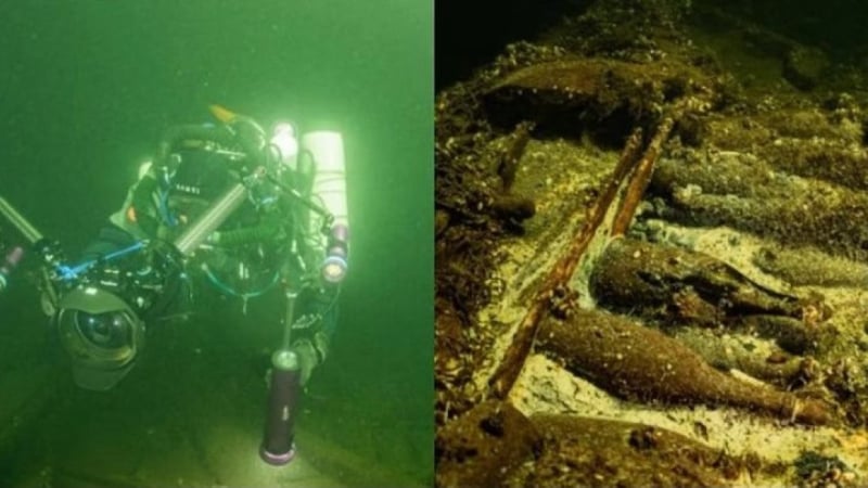 Вълнуващо откритие: Водолази откриха потънал кораб, пълен със... СНИМКИ