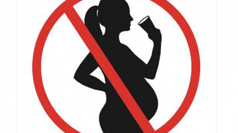 Предупредителен символ за бременните на алкохолните напитки