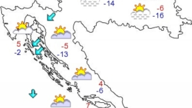 Сибирска зима в Хърватия – до минус 18 градуса