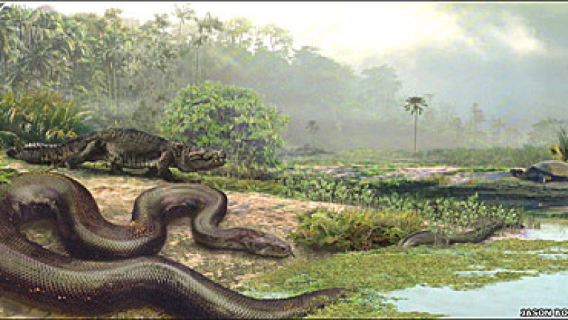 Откриха останки от най-голямата змия на света
