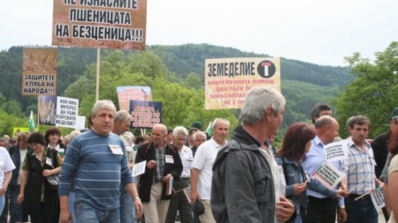 Около 100 фермери излязоха на протест, Цаконски подаде оставка