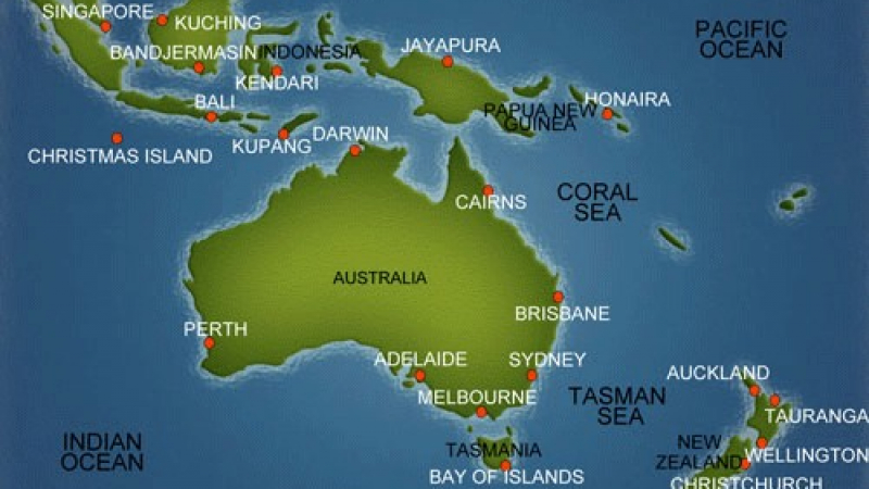 Нова Зеландия с 30 см по-близо до Австралия