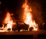 Огнен ад край Видин: Бус избухна в пламъци, а докато ги гаси, водачът...