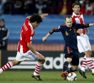 Иниеста играч на мача при победата на Испания над Парагвай