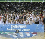 Испания европейски шампион по баскетбол, би Франция на финала