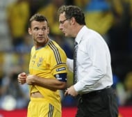 Шевченко контузен, под въпрос за мача с Англия