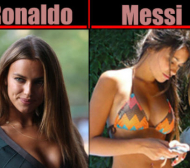 Роналдо и Меси с жените си на &quot;Златната топка&quot; (СНИМКИ)