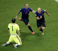Испания - Холандия 1:5, срещата по минути