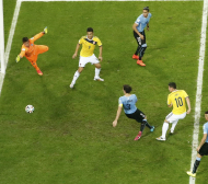 Колумбия - Уругвай 2:0, срещата по минути