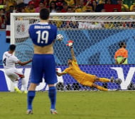Коста Рика - Гърция 1:1, 5:3 при дузпите, най-интересното по минути